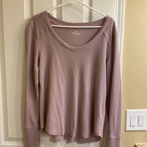 Hollister long sleeve waffle style shirt